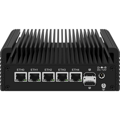 Intel N100 Fanless Mini PC 5xIntel i226-V 2.5GbE 2xHDMI DP Type-C Triple Displays Soft Router