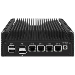 Mini Computer 12th Gen N100/i3-N305 Dual Display DDR5 4x2.5GbE Fanless Mini Desktop PC