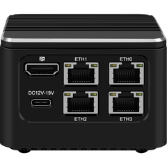 Miniroute M1 Network Firewall Mini PC Host 12th Gen N100/N200/i3-N305 Mini Computer,4 LAN 2.5GbE,HDMI+Type-C 4K Output  Mini Desktop Computer