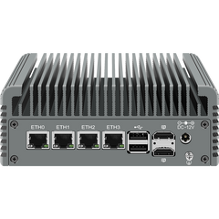 Fanless Mini PC Intel N100/i3-N305,4*Intel i226-V 2.5G Network,5*USB 2.0 1*USB 3.0,OPNsense OpenWRT Soft Router