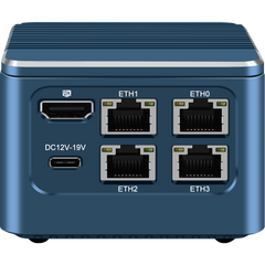 Miniroute M1 Network Firewall Mini PC Host 12th Gen N100/N200/i3-N305 Mini Computer,4 LAN 2.5GbE,HDMI+Type-C 4K Output  Mini Desktop Computer