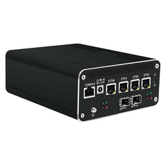 Firewall Mini PC i5-1250P(12C/16T,Up to 4.4GHz),2xSFP+10GbE Ports Mini Home Server Computer,4xi226-V 2.5GbE,HDMI+DP Triple Display,1xConsole Micro PC