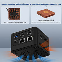 Miniroute M1 Mini PC, Intel N100/N200/i3-N305 Mini Desktop Computer Triple Display 4K@60Hz Output Dual HDMI+Type-C,Support WiFi6/BT5.2