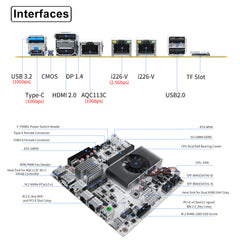 10G 8 Bay intel N350 NAS Motherboard