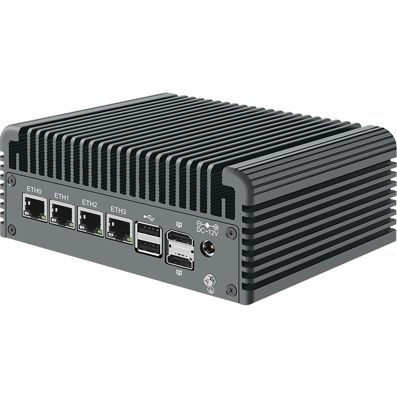 Fanless Mini PC Intel N100/i3-N305 CPU,4*Intel i226-V 2.5G Network