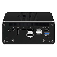 Firewall Mini PC i5-1250P(12C/16T,Up to 4.4GHz),2xSFP+10GbE Ports Mini Home Server Computer,4xi226-V 2.5GbE,HDMI+DP Triple Display,1xConsole Micro PC