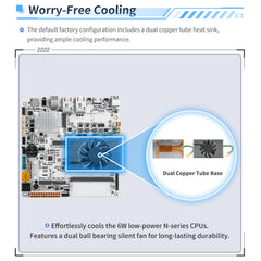 Dual 10GbE Ports Intel N150  6-bay NAS Motherboard