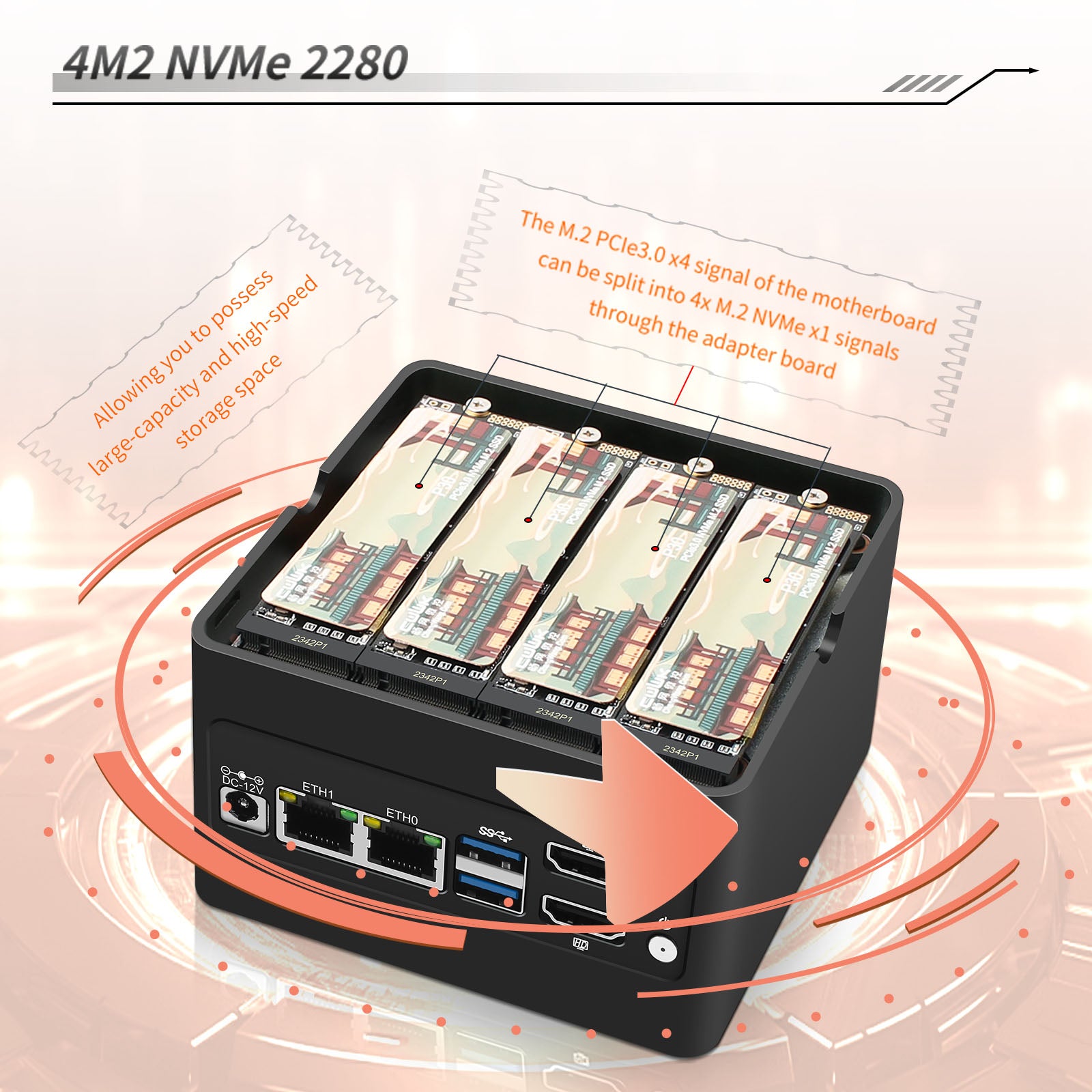Small Intel Nas 4 x NVMe Mini NAS Server Intel N305 CPU Mini PC – Miniroute