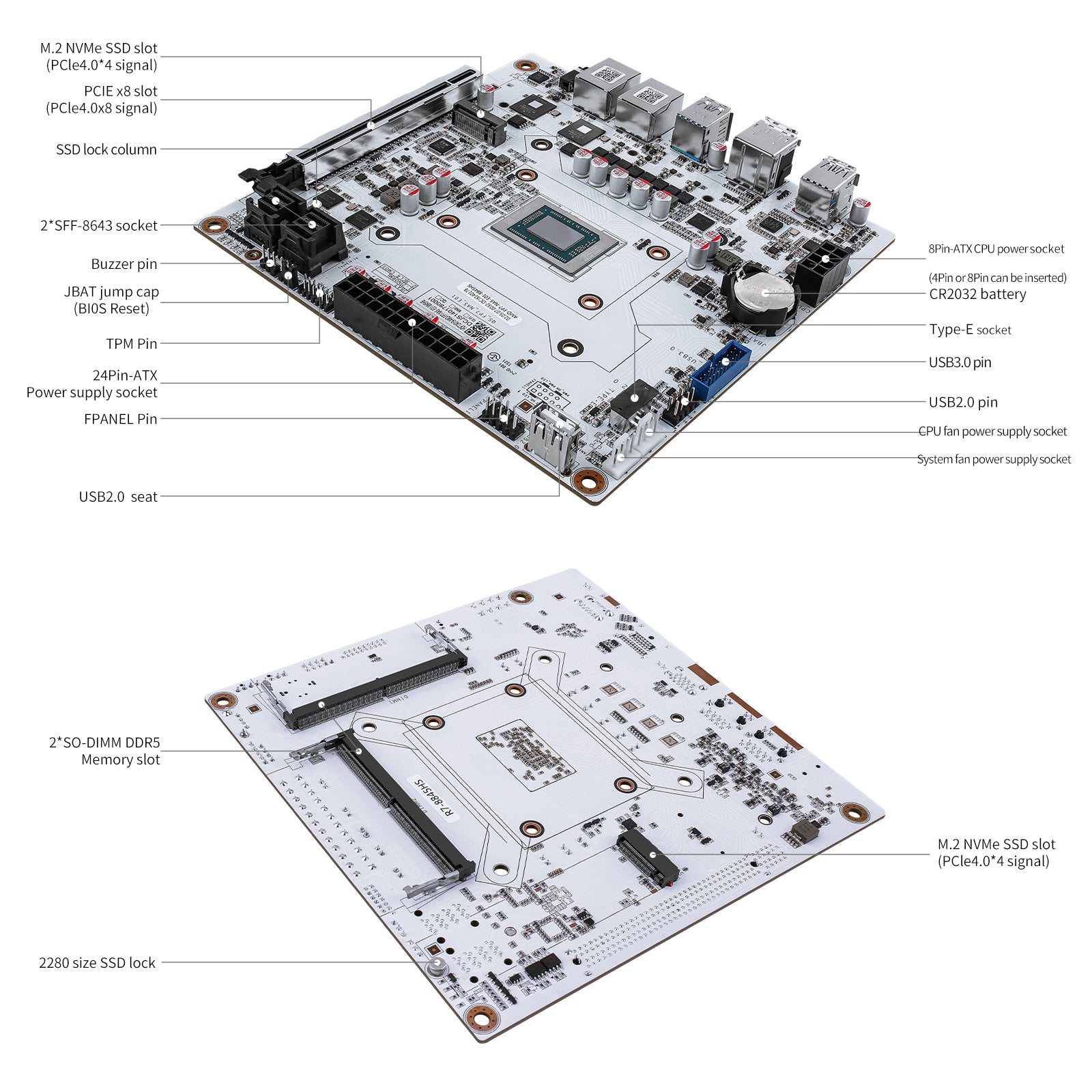 N7 AMD 8845HS NAS DIY Montherboard with 10G RJ45