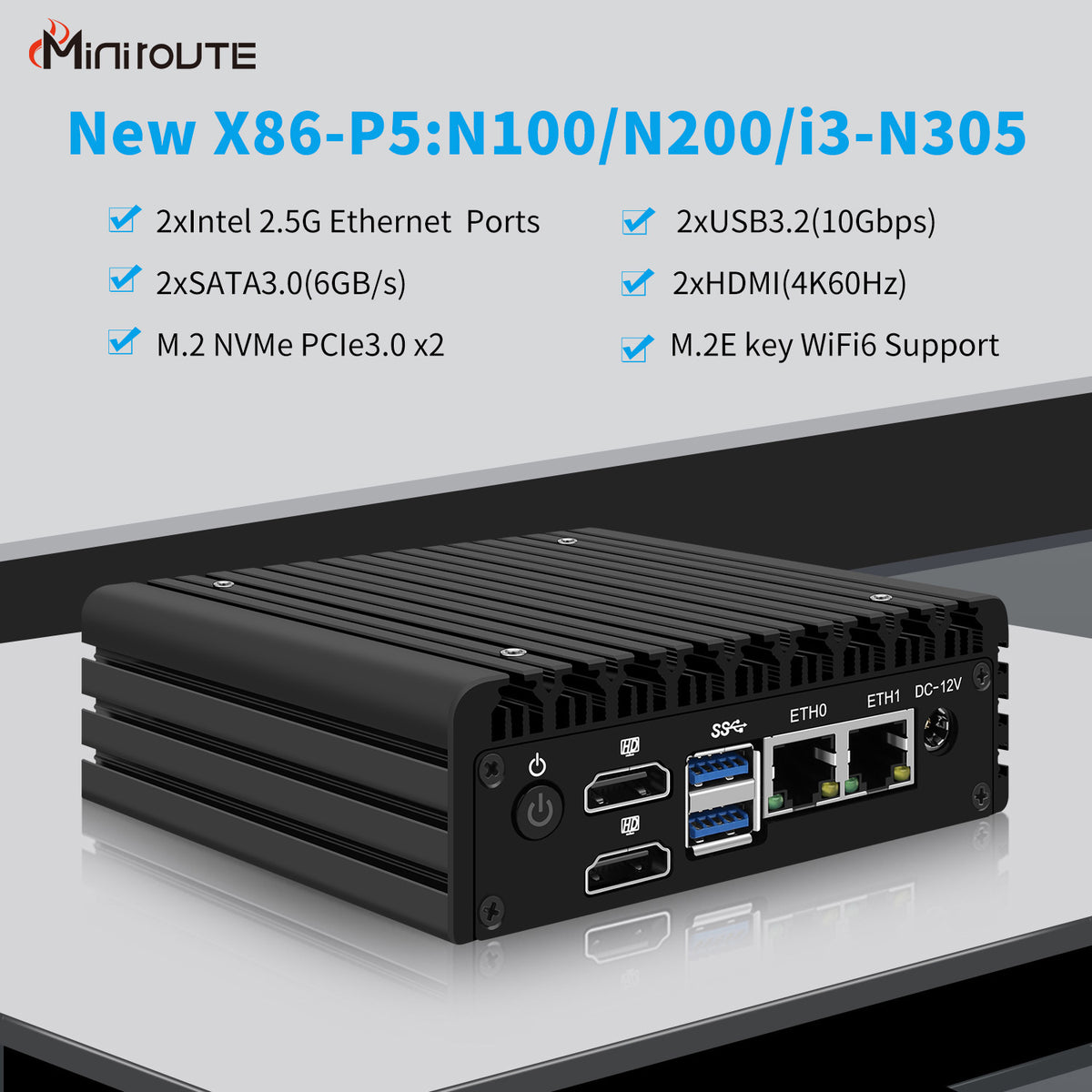 2 ethernet ports mini pc i3