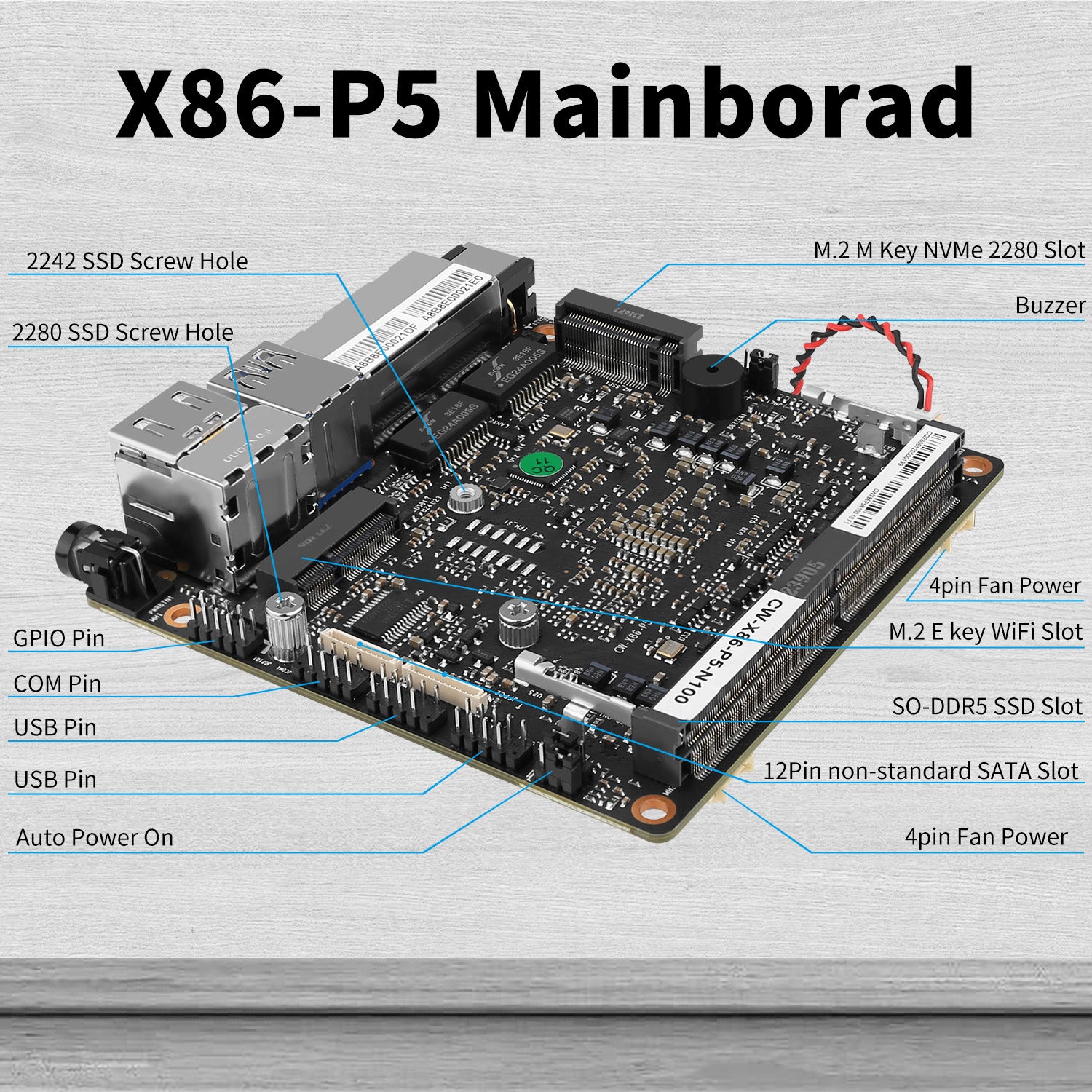 Miniroute x86 P5 Mini PC Intel N100,2xHDMI,2xIntel 2.5Gb Ethernet Port